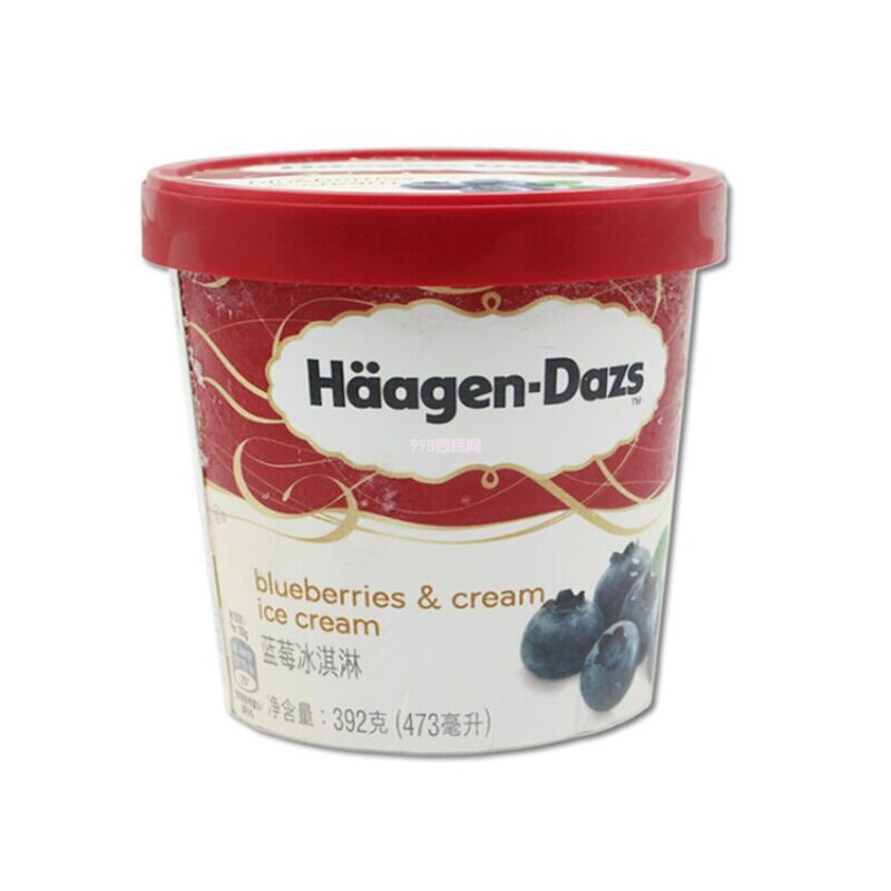 法国哈根达斯小杯冰淇淋81g杯装蓝莓冰激凌  81g  24杯