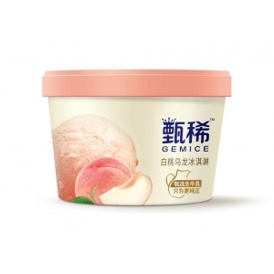 伊利甄稀杯李现同款杯装冰淇淋白桃乌龙网红雪糕冷饮92g 16杯