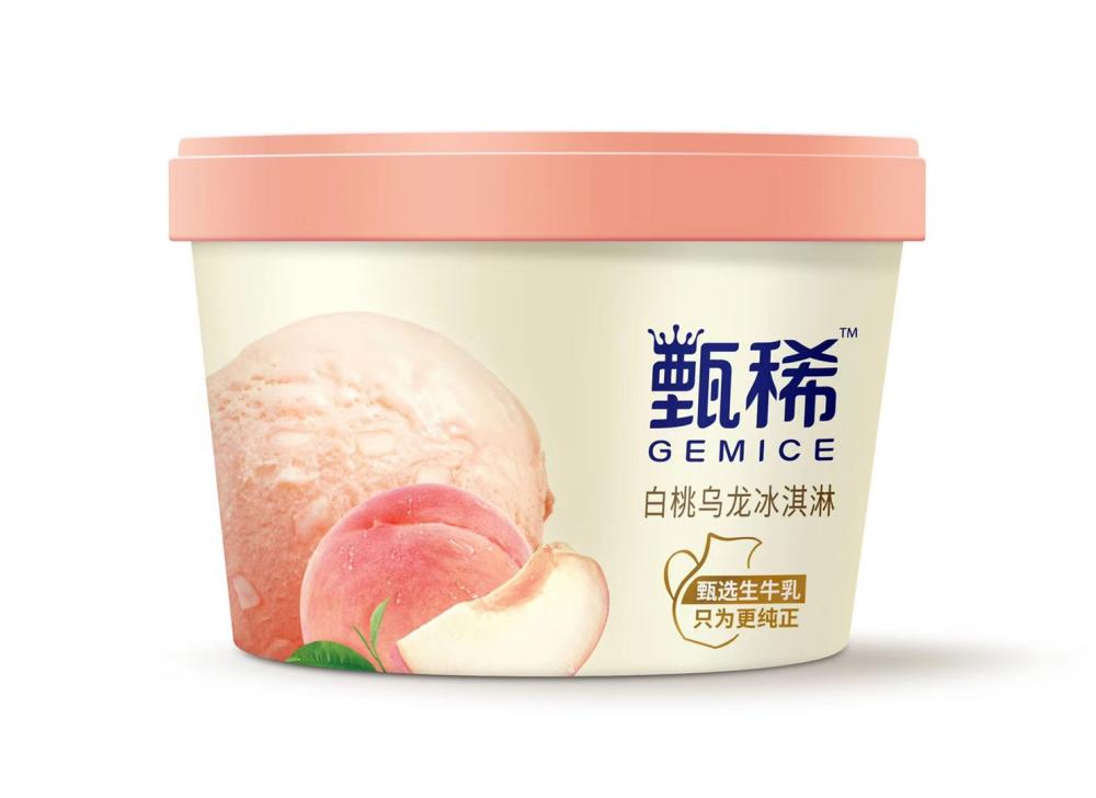 伊利甄稀杯李现同款杯装冰淇淋白桃乌龙网红雪糕冷饮92g 16杯(1)